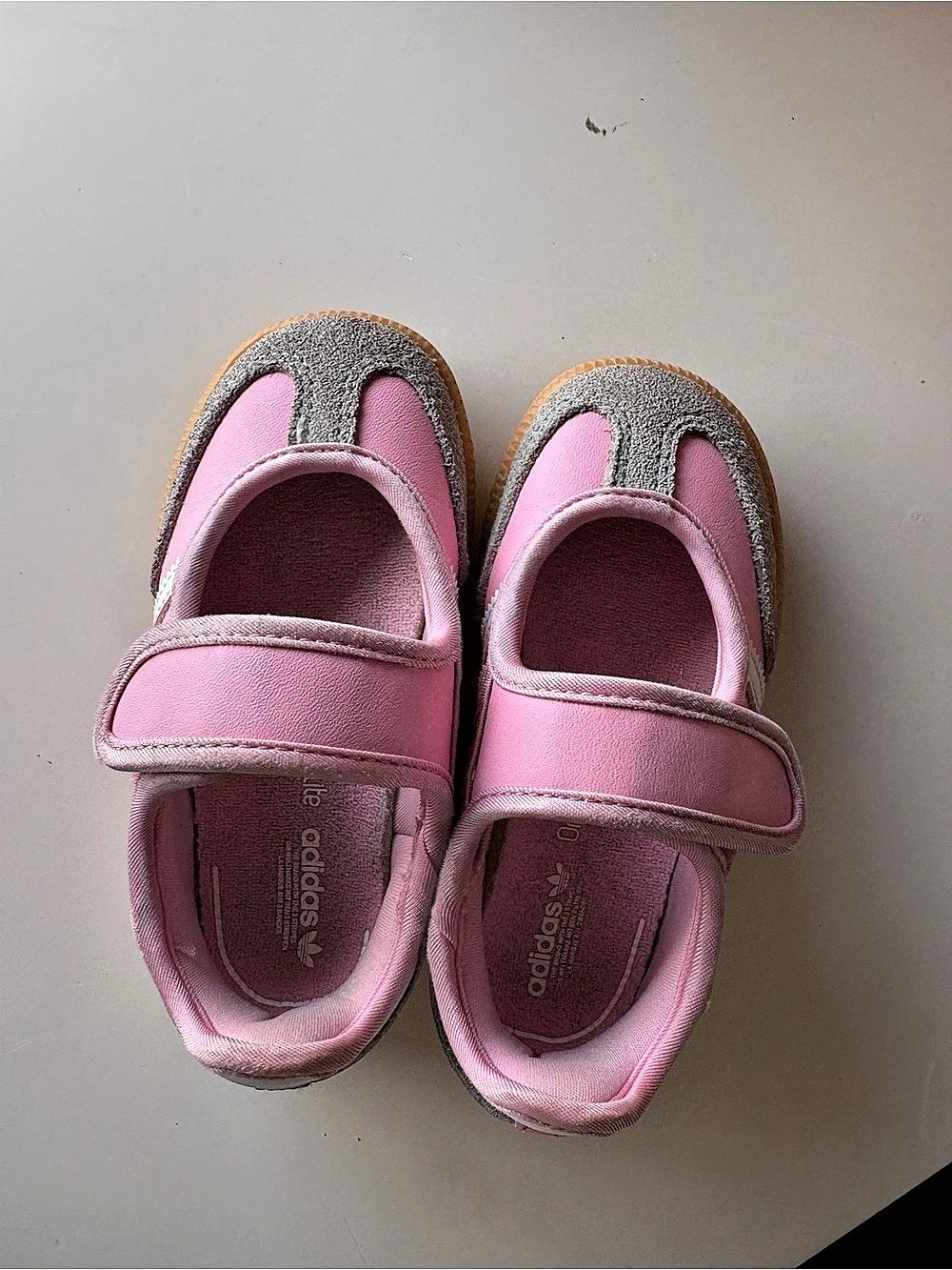 adidas Samba Jane Infant/Toddler Pink & Gray Sneakers